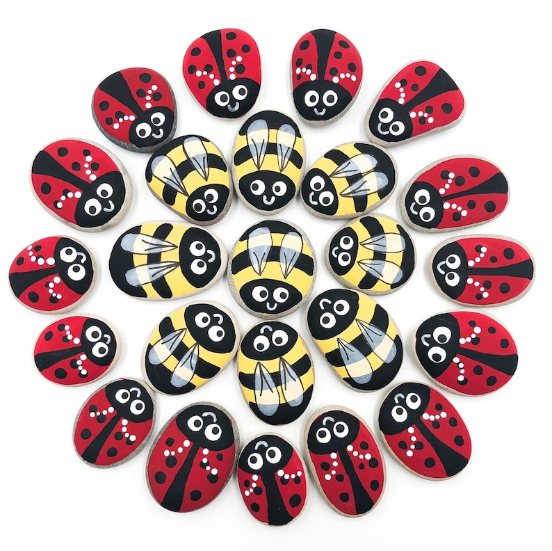Ladybug and Bumblebee Tic Tac Toe Set 10 Ladybird and - Etsy