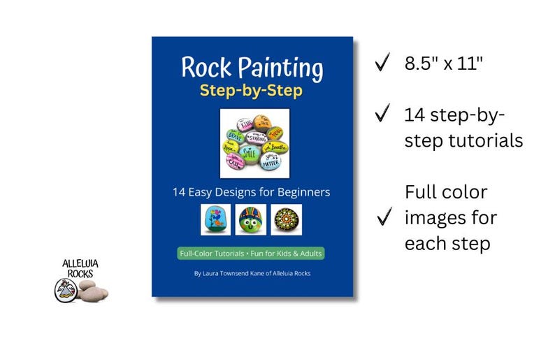 Drawing Rocks Book Rock Painting Step-by-step Book, 14 Easy Rock Painting Tutorials for ...