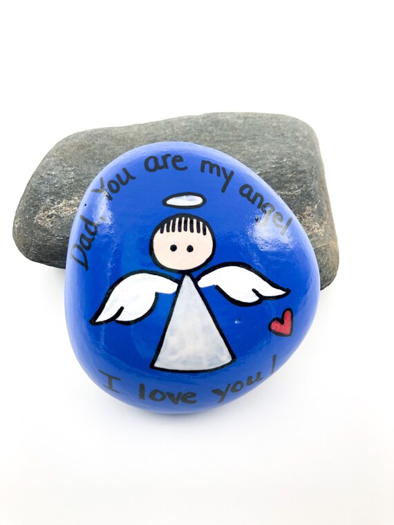 fathers day rock painting