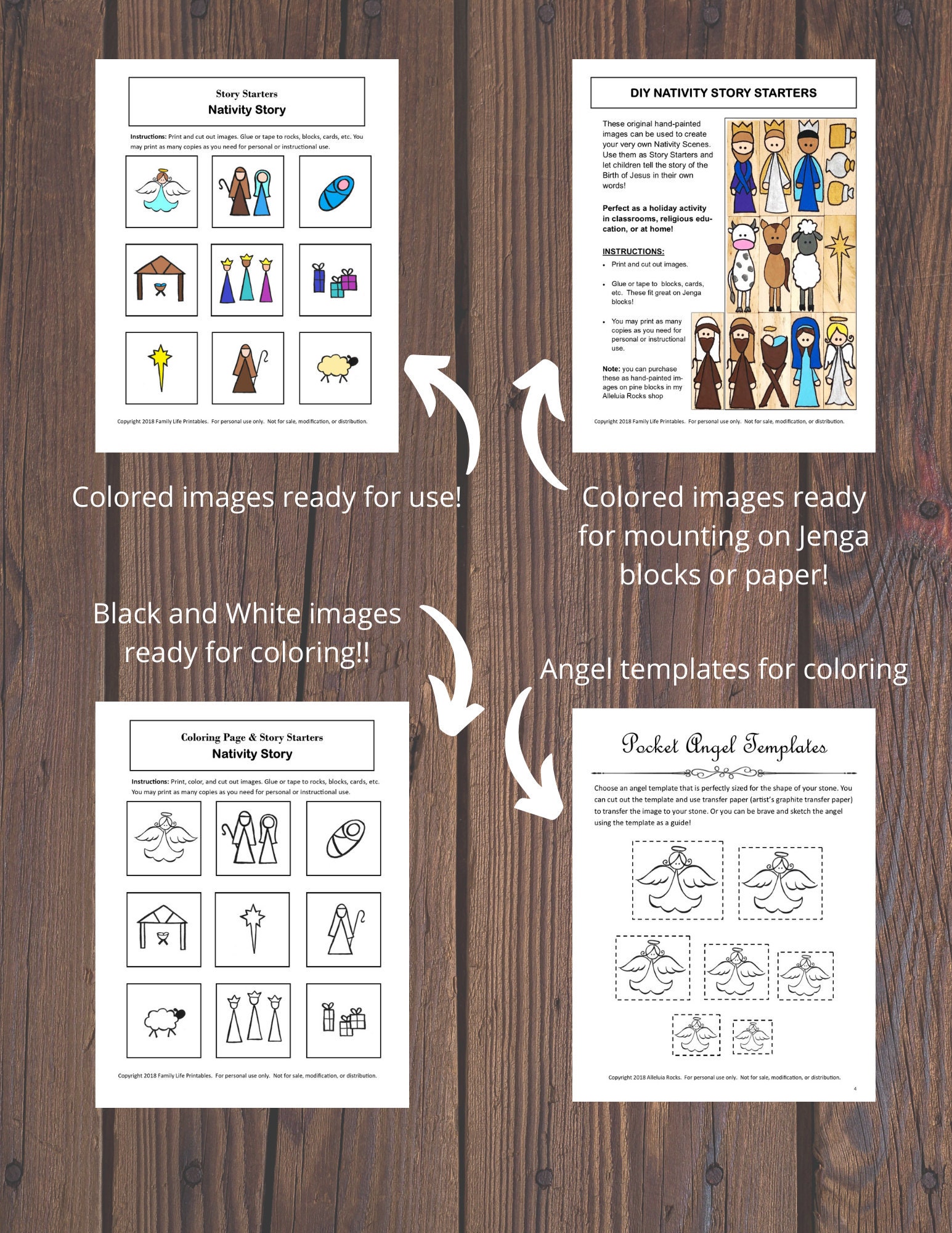 Nativity Story Templates for Christmas Projects Nativity - Etsy