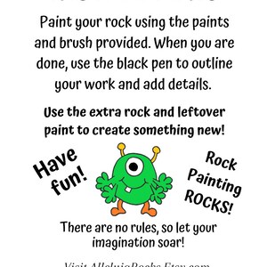 Paint Your Own Mermaid Rock, DIY Kit, Pocket Rock Painting Kit, Everything You Need to Paint a Mermaid Rock image 7