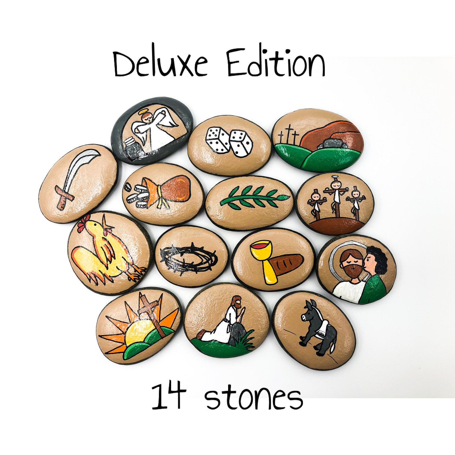 Passion of jesus easter story stones resurrection story etsy canada