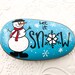Let It Snow Painted Rock Snowman Hand Painted Rock Teacher - Etsy