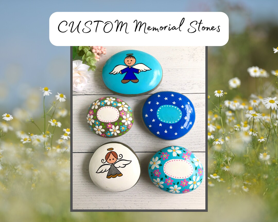 Custom Memorial Painted Rock: Personalized Memory Stone - Etsy
