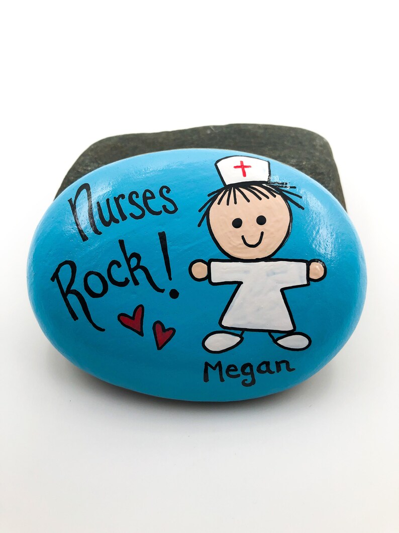 Nurse Appreciation Painted Stone Nurses Rock Gift for Etsy