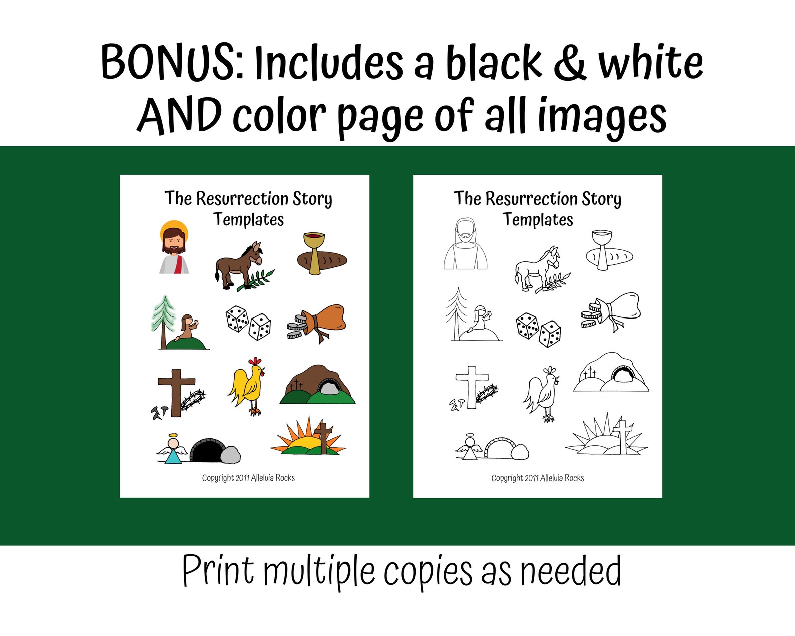 Resurrection Story Coloring Book and Templates Easter Passion - Etsy