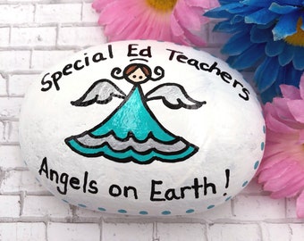 Special Education Teacher Gift, Painted Rock, Special Needs Teacher Gift, Special Ed Paperweight, Thank you for Special Ed Teacher