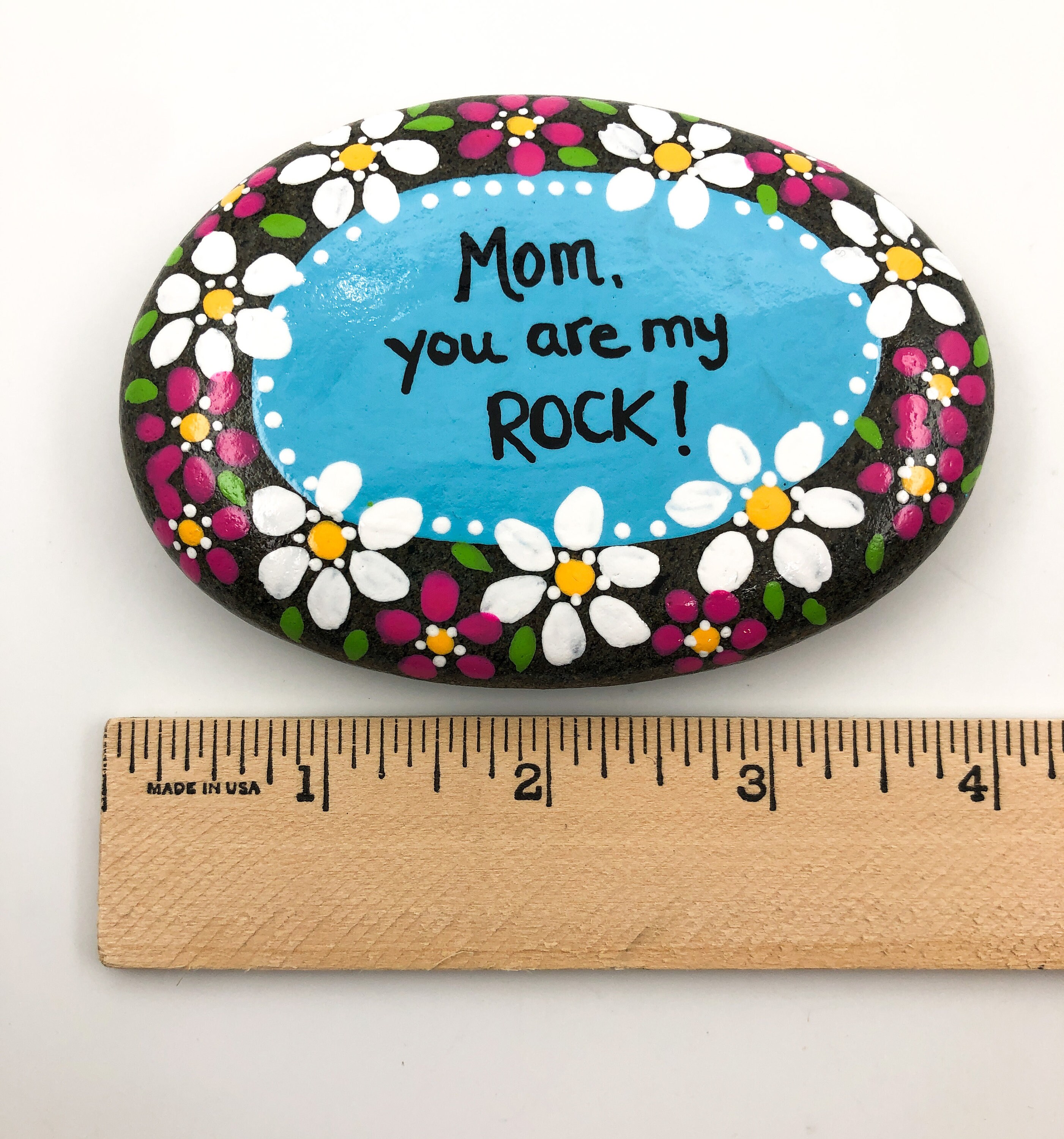 Mom You Are My Rock Painted Stone Mother