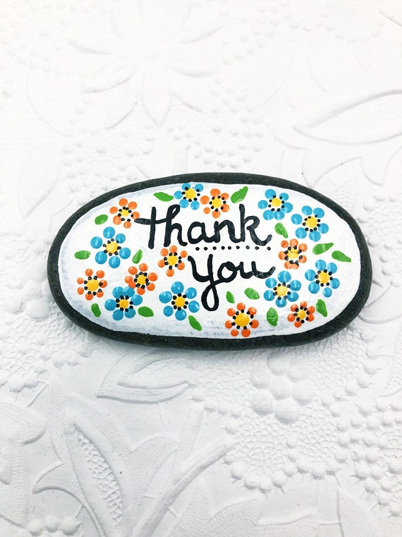 Thank You With Flowers Teacher Gift Thankyou Etsy