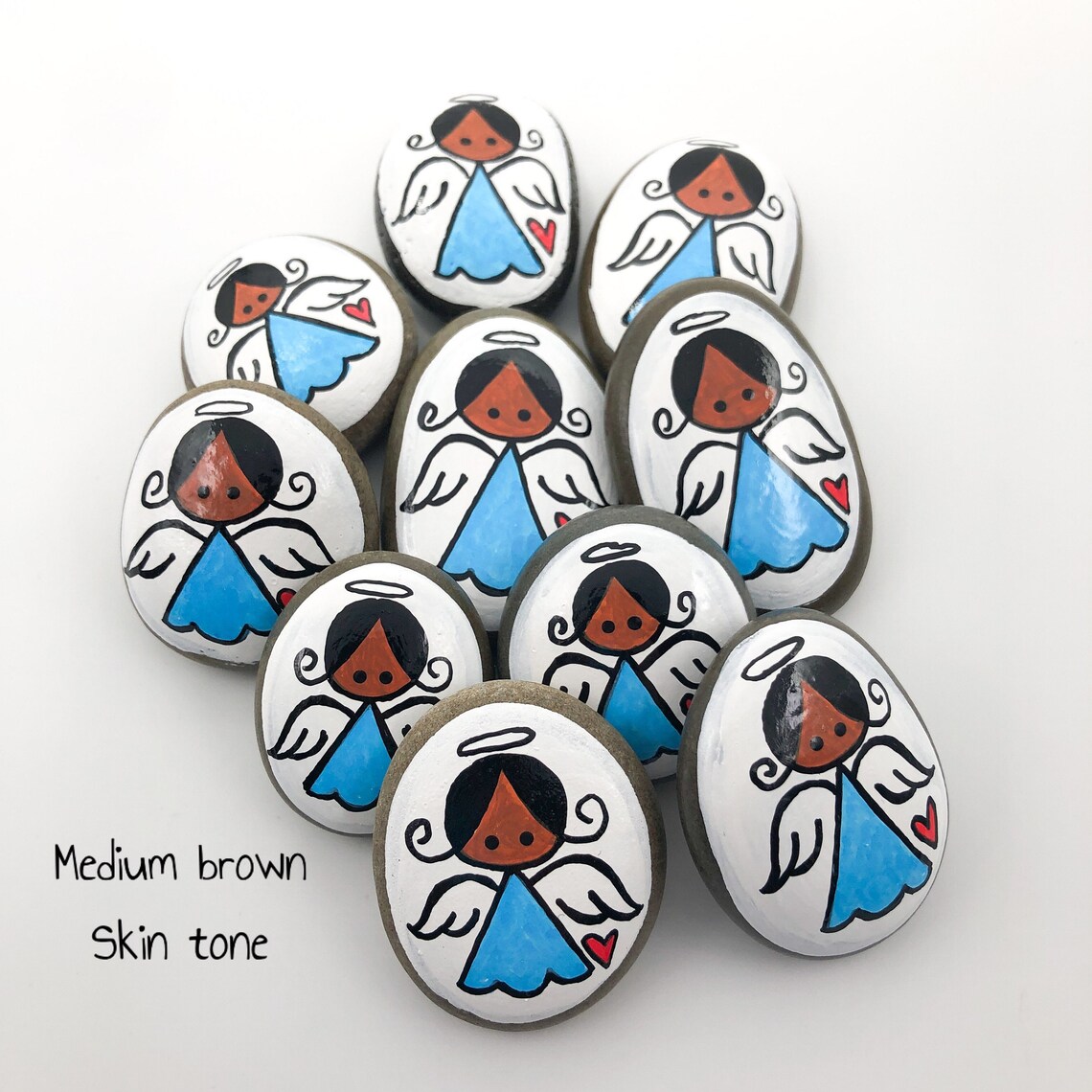 Pocket Pebble Angels Bag of 10 Girl Pocket Angel Minis Etsy UK