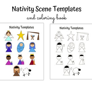 Nativity Story Coloring Book & Activity Templates (PDF Download)