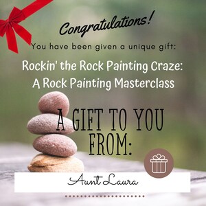 Rock Painting Course GIFT VERSION, Give the Gift of Rock Painting, Digital Course, Rock Painting Online Masterclass, Gift for Crafters image 9
