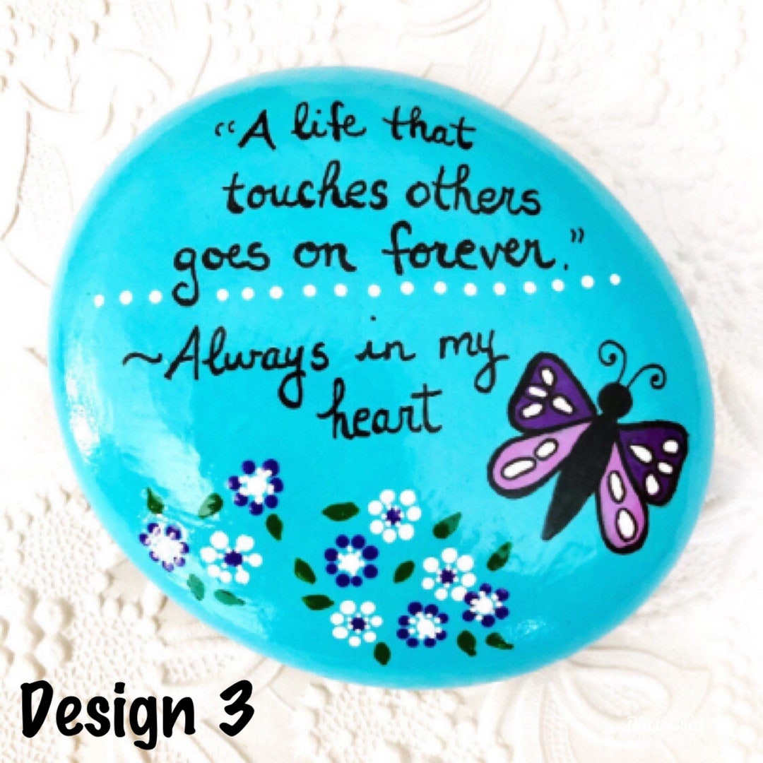 Memory Rock, Custom Memorial Rock, Painted Stone in Memory of a Loved