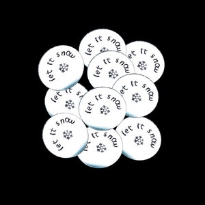Let it Snow Pocket Tokens Set of 10, Winter Wishes Pocket Coins, Snowflake Hand Stamped Pocket Coins, Wintertime Gift, Stocking Stuffers