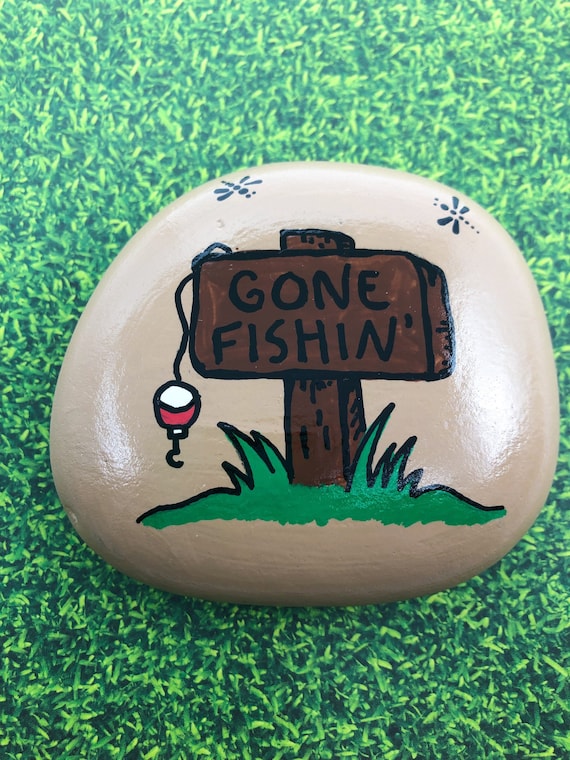 fathers day rock painting