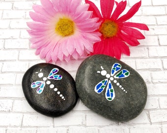Dragonfly Pocket Rock, Dragonfly Stone, Kid's Worry Stone, Comfort Stone, Pocket Rock, Easter Gift, Birthday gift, Back to school gift