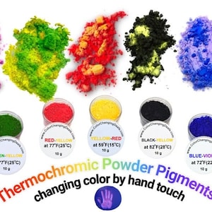 Temperature Activated Color Changing Thermochromic Powder Pigment Perfect  for Color Changing T Shirts Shoes Slime Nail Art Paint Jewelry -  Hong  Kong