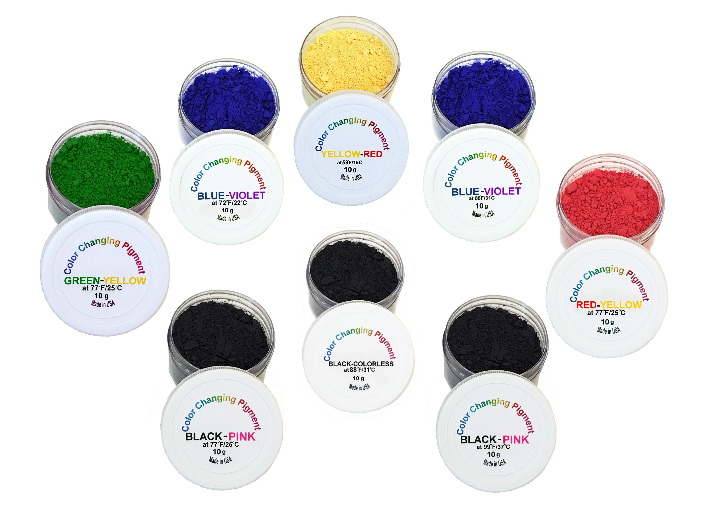 PRESTIGE THERMOCHROMIC PIGMENT Powder That Changes Color at 71.6F 22C,  Perfect for Heat-sensitive Color Changing Slime During the Winter 