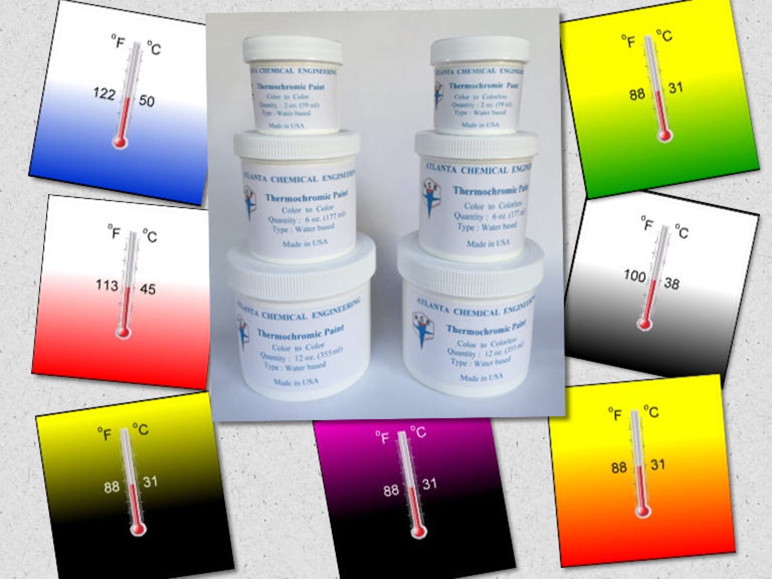 Temperature Activated Color Changing Thermochromic Paint Etsy
