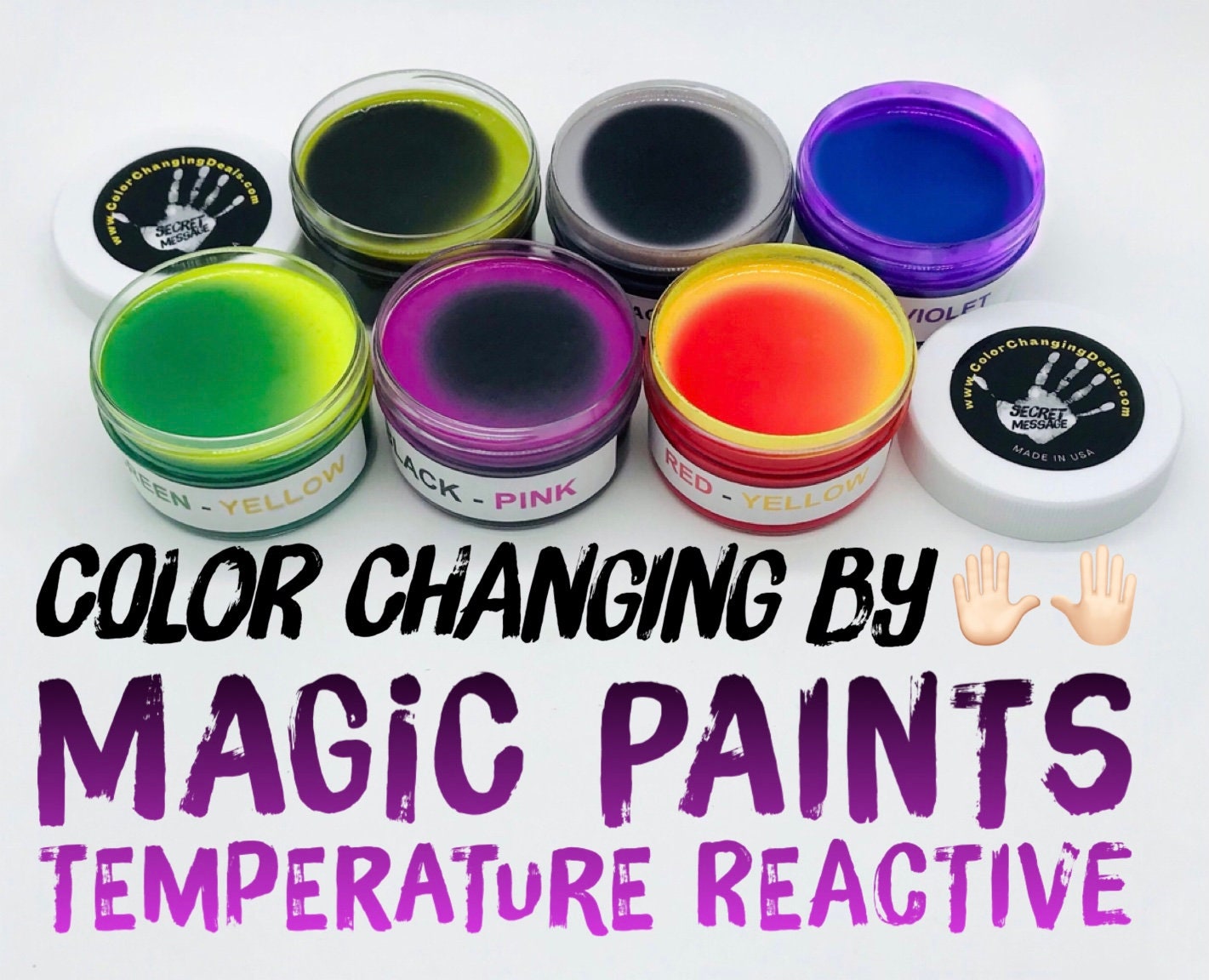 Universal Magic Paint Heat Sensitive Thermochromic Paint Perfect for Color  Changing T-shirts Shoes Secret Messages 