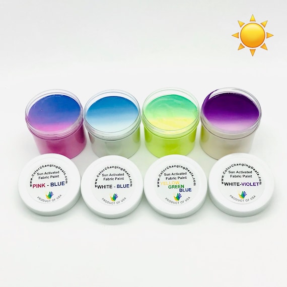  Color Changing Sun Activated Photochromic Fabric Paint