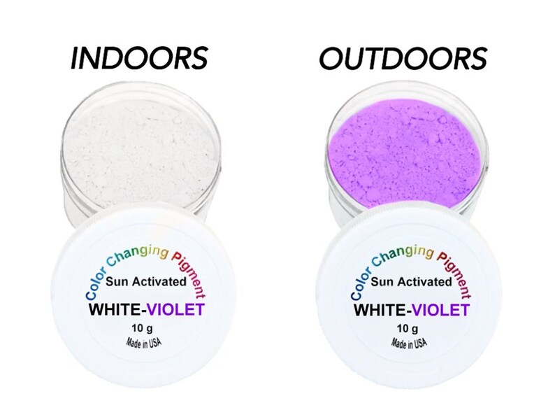 Sun Activated Photochromic Powder Pigment Changing Color When Etsy