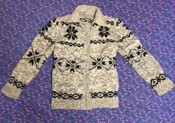 Vintage Handmade Siwash L/XL Sweater // Heavy Knit
