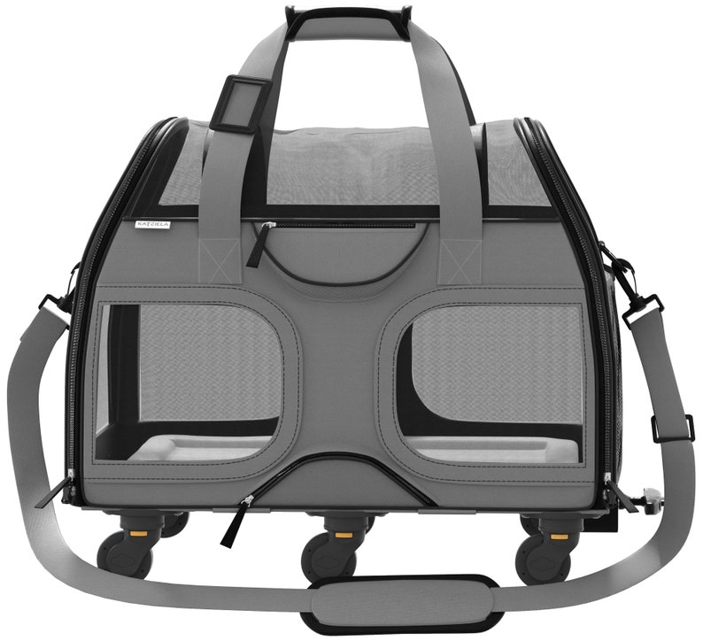 Katziela® Luxury Rider Pet Carrier With Removable Wheels and Etsy