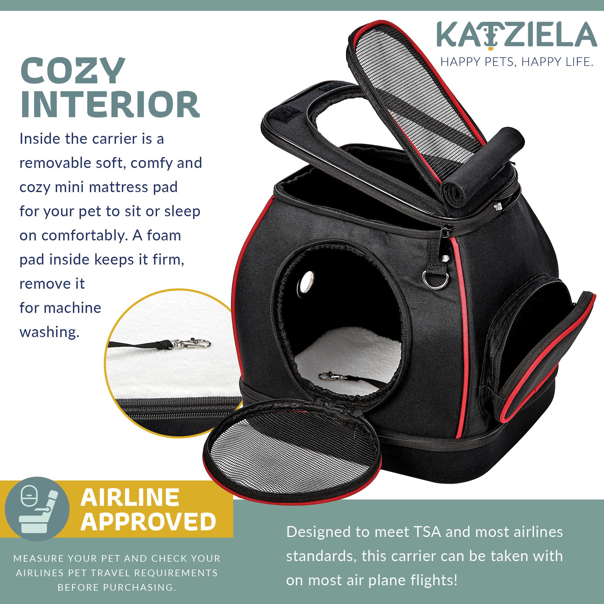 Katziela Airline Approved Pet Carrier Etsy