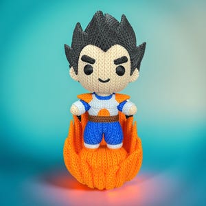 Vegeta 3D Printed Figure – 8” Dragon Ball Inspired Collectible | Handmade Anime Statue