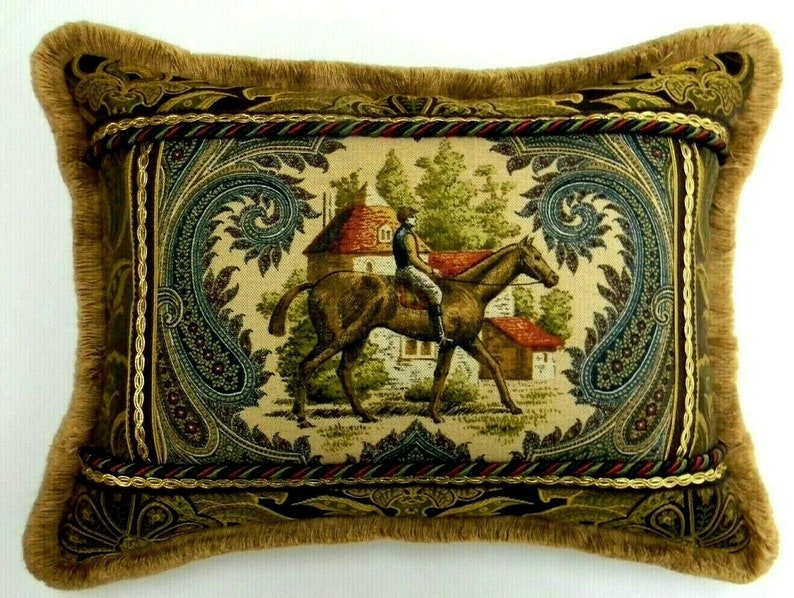 Jockey Paisley P/Kaufmann, Toile accent Pillow With shops insert