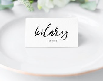 place card template etsy wedding place card template