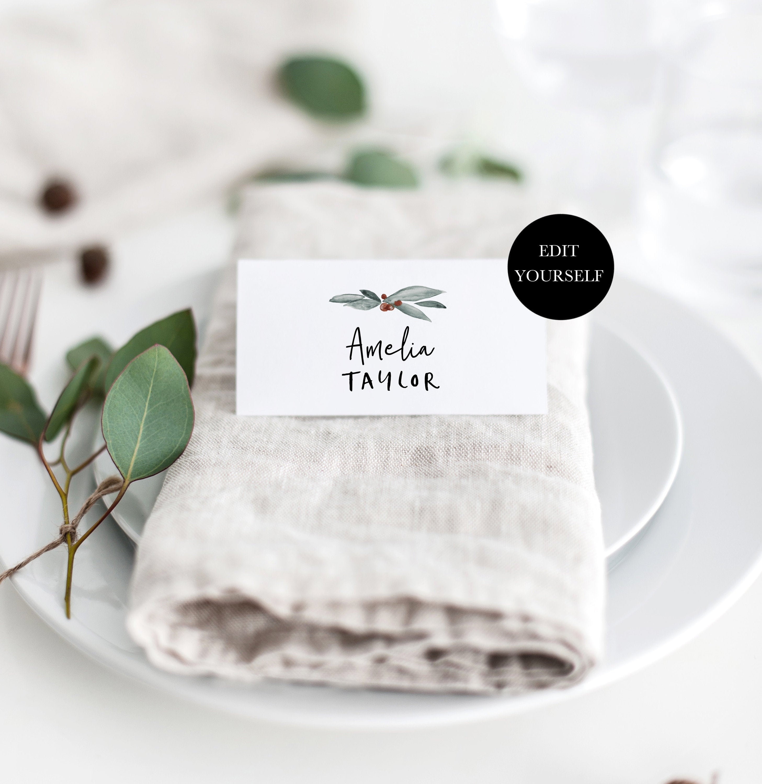 Christmas Place Card Printable Holiday Place Cards Christmas Placecards  Escort Card Christmas Table Place Cards Christmas Decor 21-21 For Christmas Table Place Cards Template