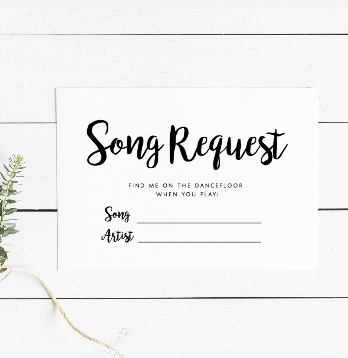 Editable Song Request Cards Template Printable RSVP Wedding | Etsy