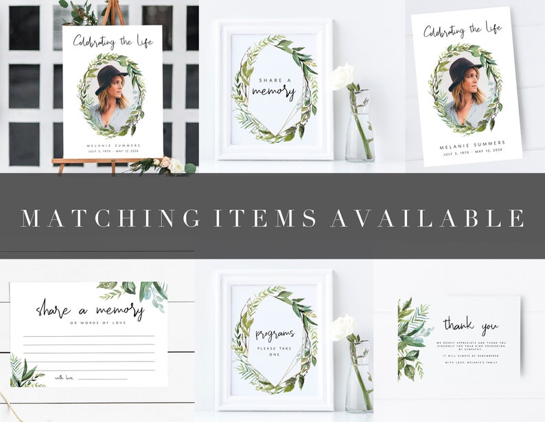 Printable Share a Memory Cards Share a Memory Card Funeral Etsy