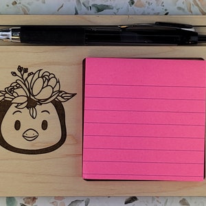 Penguin Sticky note holder, post-it note holder, sticky note/pen holder