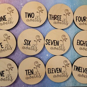 Baby Milestone Marker, one month, two months, flower   *free shipping**