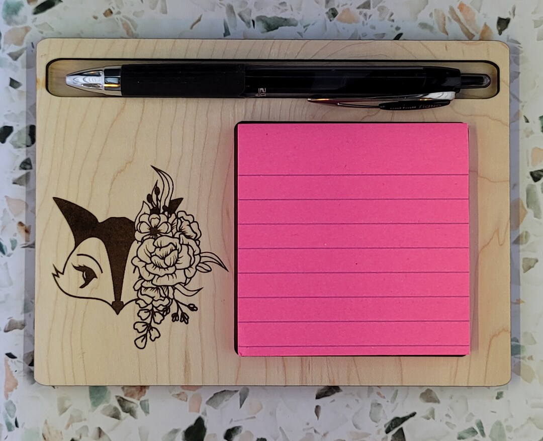 Fox Sticky Note Holder, Postit Note Holder, Sticky Note/pen Holder Etsy