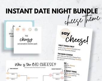 Date Night Printable: Cheese(y) Themed Date-in-a-Box | Instant Download | Couple's Activity