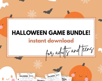 Halloween Party Game Bundle (Printable -- Instant Download)
