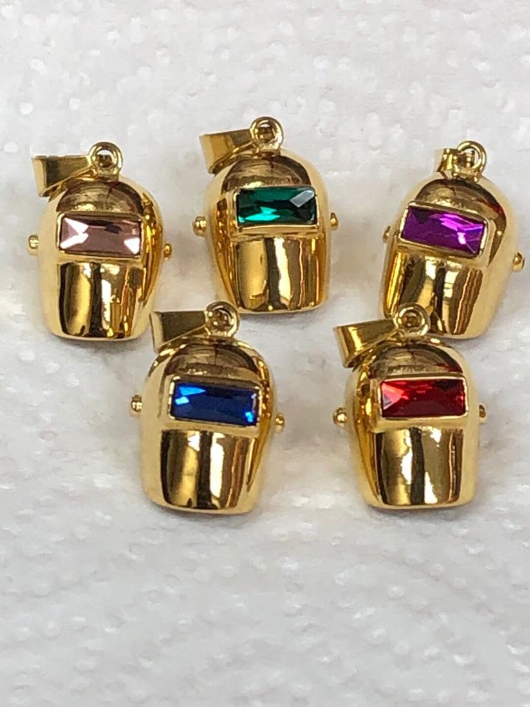 Gold Ip Welder Hood Charm Etsy