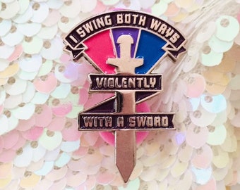 Swing Both Ways Bi Pride Enamel Pin