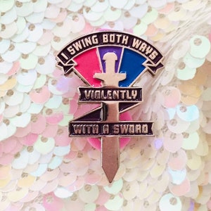 Swing Both Ways Bi Pride Enamel Pin