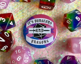 Dungeons AND Dragons Bi Pride Button