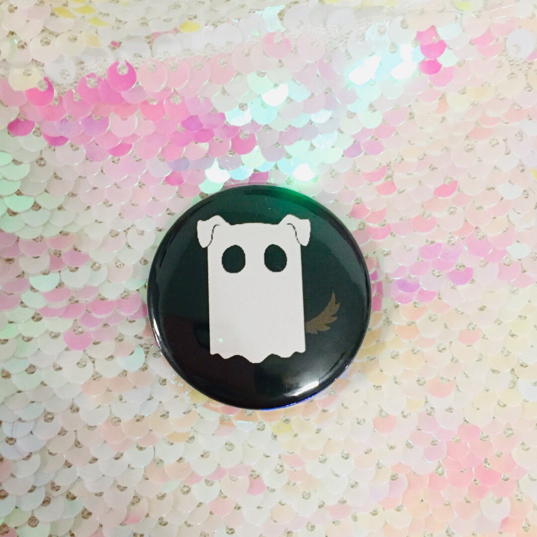 Ghost Puppy Button - Etsy