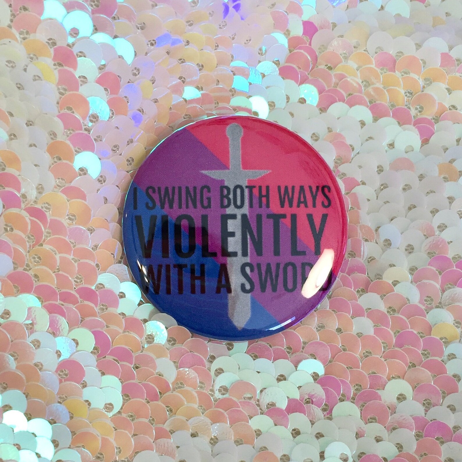 Swing Both Ways Button Etsy