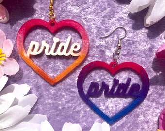 Pride Heart Earrings