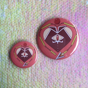 Kyoko Sakura Heart Button - large