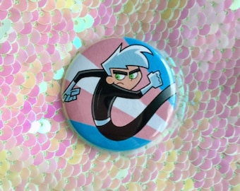 Danny Phantom Trans Pride Button