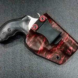 Smith & Wesson Model 60 .357 Magnum Revolver 2.125 Inch Barrel Kydex Holster Right Hand IWB Mossy Oak Elements EMT Red